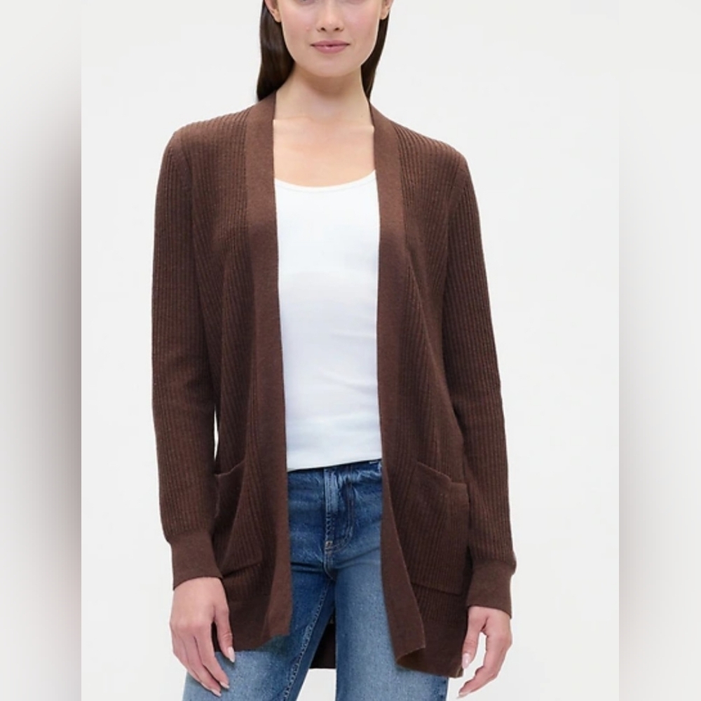 Gap Relaxed Shaker-Stitch Open Front Cardigan - Picture 3 of 6